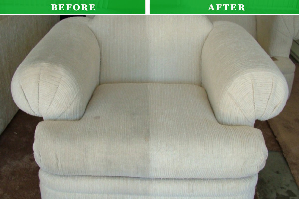Before & After Upholstery Cleaning Service in Clapham